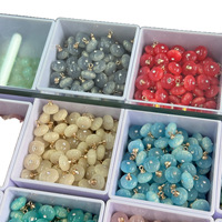 Boutons en résine ronds de 10 mm de couleur mélangée, imitation jade, pour la décoration des vêtements chinois, boutons à tige personnalisés pour les chemisiers cheongsam