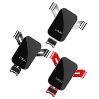 Support de téléphone de voiture antidérapant personnalisé verre en alliage d'aluminium avec coussinet en silicone support de téléphone sans fil réglable emballé dans une boîte