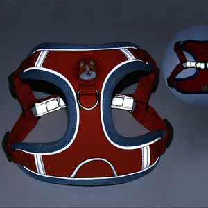 リーシュ付き犬用ハーネス調節可能なベストウォーキング用品チワワパグ用の柔らかく通気性のあるペットアクセサリー小さな子犬の犬のリード - Product Image 5