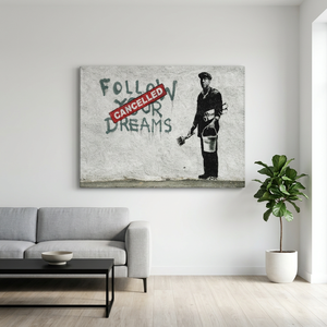 Quadro su Tela con Graffiti 'Segui i Tuoi Sogni' di Banksy, Stampa Artistica da Parete, Decorazione per la Casa, Design Astratto, Proiezione Moderna, Vaso da Parete - Product Image 3