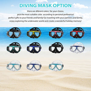 Masque à double lentille Masque de plongée en silicone de haute qualité <span class=keywords><strong>Tuba</strong></span> Nouvelles <span class=keywords><strong>lunettes</strong></span> de plongée en verre trempé - Product Image 2