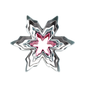 Juego <span class=keywords><strong>de</strong></span> Moldes para Galletas <span class=keywords><strong>de</strong></span> Acero Inoxidable con Forma <span class=keywords><strong>de</strong></span> Copo <span class=keywords><strong>de</strong></span> Nieve, 5 Piezas, <span class=keywords><strong>Cortador</strong></span> <span class=keywords><strong>de</strong></span> Galletas para Cocina, Pastel/Tostada/Masa/Galletas para Celebrar <span class=keywords><strong>el</strong></span> Invierno - Product Image 1