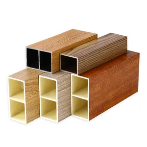 WPC Eco Hollow Timber Tube , Wood Composite Timber , PVC Indoor Decoration Cheap Building Materials