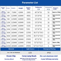 Projecteur LED extérieur en aluminium étanche IP66 DC 12V/24V 6000K Lumière du jour CRI80 Angle de faisceau 120° pour jardin, aménagement paysager et arbres