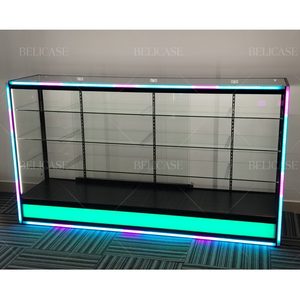 Smoke Shop <span class=keywords><strong>Show</strong></span> Case Gabinete de lujo Estante de exhibición de licor Gabinete de exhibición Led con cerradura para productos - Product Image 3