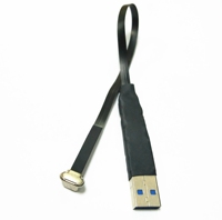 Câble de charge de données FPV Ultra fin Super doux à Angle droit Type C USB 90 degrés vers USB A mâle FPC ruban