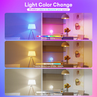 Ampoule LED Intelligente Wi-Fi, Contrôle Vocal via l'Application Alexa, Télécommande 2.4G, Multicolore RGB pour la Nuit, les Fêtes et les Jeux, Appareils Domestiques Intelligents