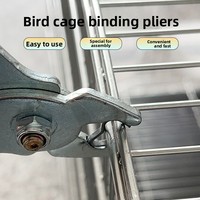 Pince à lier pour cage à oiseaux, pince à agrafes multifonctionnelle de type M pour l'assemblage rapide des filets de cage et la protection de sécurité