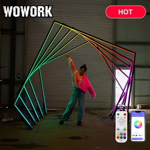 โครงสร้างซุ้มโค้งนีออน LED RGB ขนาดใหญ่ 7 ฟุต รูปทรงตามสั่ง WOWORK ปี 2026 สำหรับตกแต่งงานแต่งงาน งานปาร์ตี้ และงานอีเว้นท์ - Product Image 1