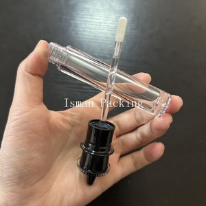ISMAN Tubo de Brillo Labial Vacío de 5ml, Forma de Faro, Tapas Blanca, Rosa y Negra, Botella de Plástico Transparente para Maquillaje, Venta al por Mayor, Envase Recargable - Product Image 4