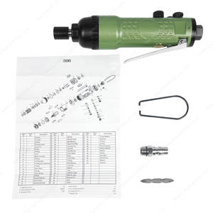Cacciavite Pneumatico a Leva In-Line da 9500 RPM, Lunghezza 205mm, Attacco Rapido 6.35mm, Utensile Reversibile ad Aria Compressa per Officina - Product Image 5