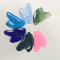 Planche de massage Gua Sha en résine en forme de cœur pour le visage, anti-âge, anti-rides, drainage lymphatique, relaxation, soin de beauté, outil pour le visage