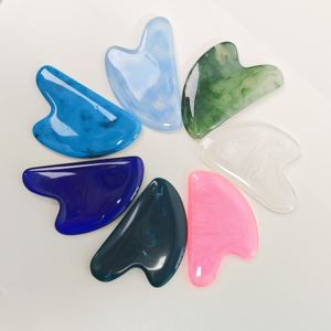 Tabla de Gua Sha en Forma de Corazón de Resina, Masaje Facial, Antienvejecimiento, Eliminación de Arrugas, Drenaje Linfático, Relajación, Herramienta de Cuidado de la Belleza Facial - Product Image 5