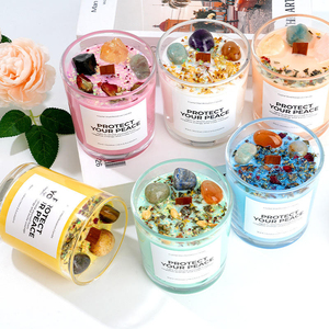 Bougies d'aromathérapie en cire de soja en gros, haut de gamme, faites à la main, avec pierres de cristal, modernes, pour fêtes, anniversaires, y compris la Saint-Valentin - Product Image 6
