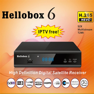 Hellobox-Receptor de TV satelital, decodificador DVB S2, sintonizador HEVC 1080P <span class=keywords><strong>MultiStream</strong></span>/T2MI, 6, H.265 - Product Image 4