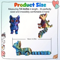 Gato Impreso en 3D, Juguetes Antiestrés de Animales Impresos en 3D, Decoración para Aliviar el Estrés, Decoración de Escritorio, Relleno para Cestas de Pascua, Regalo para Niños