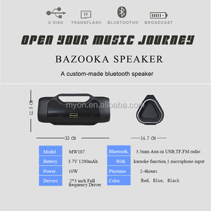Parlantes Altavoz Bluetooth inalámbrico altavoces la fiesta reproductor de cargadores inalámbricos <span class=keywords><strong>Subwoofer</strong></span> de Audio Bazooka - Product Image 6