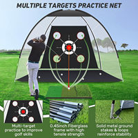 Filet d'entraînement de golf 10x7FT en polyester renforcé de fibre de verre, blanc et noir, durable, pour l'entraînement au swing et aux aides de frappe, idéal pour le chipping