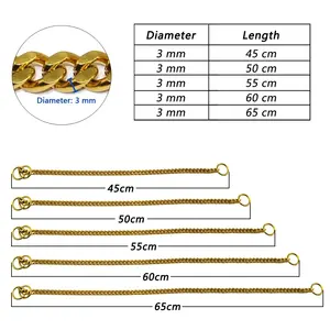 Collar para Gato de Acero Inoxidable, Collar Deslizante de Metal Personalizado con Dibujos Animados, Cadena Cromada para Gatos Medianos y Grandes, Entrenamiento - Product Image 2