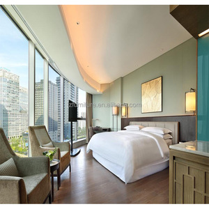 Economy Wooden Hotel Twin <b>Bed</b> <b>Set</b> <b>Complete</b> Guest Room Furniture With Bedding Sofa TV Cabinet For Boutique Resort Hotel Project - Product Image 5