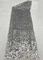 Nouveau sac en tissu de dentelle 100 % polyester, résistant à l'abrasion, avec motif floral tricoté, broderie de perles et sequins, et design en maille élastique.