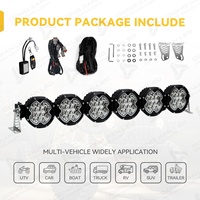 Barre lumineuse LED modulaire connectable Amber de 32 pouces pour pare-chocs avant tout-terrain, éclairage de conduite, pick-up, camionnette, Jeep, UTV, SXS, 4x4