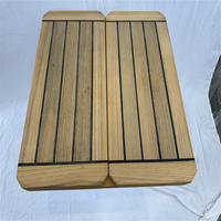 Plateau de table pliant en teck 830/415X392, 965/485X500, 1250/625X600mm avec incrustation étoile pour bateau, marine, yacht, camping-car