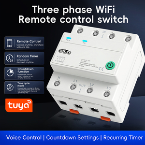 63A 4P Tuya Wifi Smart MCB, 4รีเลย์ตัด L & <span class=keywords><strong>N</strong></span>, รีโมทคอนโทรลจับเวลานับถอยหลังรอบ AC3X110V/3X230V - Product Image 3