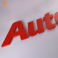 Lettres 3D rétroéclairées par LED, peinture bicolore personnalisée en usine, logo mural pour concessionnaire automobile, enseigne de salle d'exposition automobile