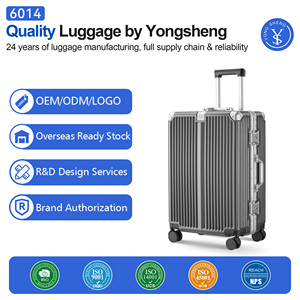 अवकाश यात्रा के लिए स्पिनर पहिया बड़े क्षमता सामान के साथ 3 के सोक फैशनेबल एल्यूमीनियम फ्रेम सूटकेस सेट - Product Image 2