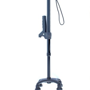 Bâton de marche en alliage d'aluminium avec quatre pieds en plastique, hauteur réglable pour le soutien des personnes âgées - Product Image 4