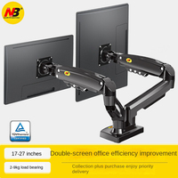 NB F160 Support de moniteur à double écran pour ordinateur de bureau universel Base d'écran Table surélevée 17-27 pouces 90 degrés Nouveau stock