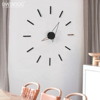 Chemise émetteur doog — horloge murale à Quartz moderne, décoration nordique et moderne, autocollante, pour le salon, montre d'art, bon marché