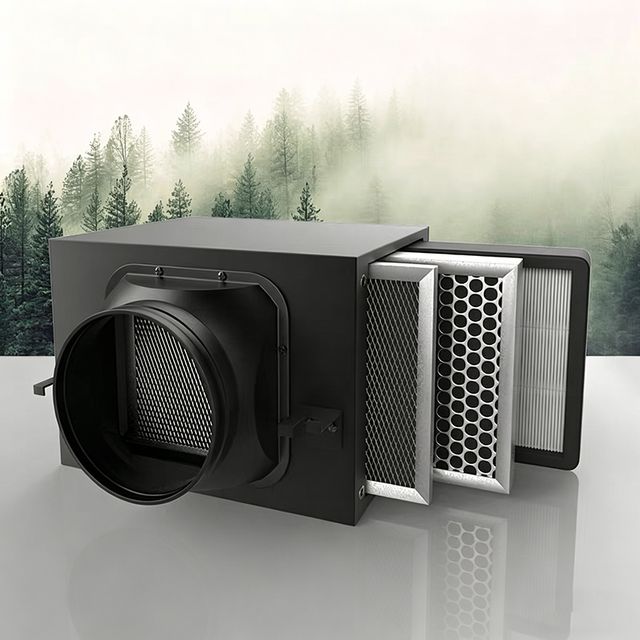 Exhaust Fan System Air Duct Filter Box Hepa Indoor Air Purification Filter Box