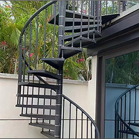 Vente directe du fabricant, échelle en acier inoxydable, structure en acier spiralé, escalier en acier