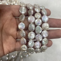Pièce de monnaie naturelle perles baroques 11-14mm véritable perle d'eau douce naturelle collier à faire soi-même boucle d'oreille bijoux accessoire bouton perles