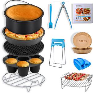 COSORI – accessoires de <span class=keywords><strong>friteuse</strong></span> à <span class=keywords><strong>Air</strong></span> Ninja <span class=keywords><strong>Gourmia</strong></span> Dash, 12 pièces, accessoires de <span class=keywords><strong>friteuse</strong></span> à <span class=keywords><strong>Air</strong></span> avec four, poêle à gâteau, poêle à Pizza, doublure de <span class=keywords><strong>friteuse</strong></span> à <span class=keywords><strong>Air</strong></span> - Product Image 1