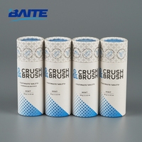 Tube en papier rond en carton biodégradable et personnalisable, écologique, pour les comprimés de dentifrice, les cosmétiques