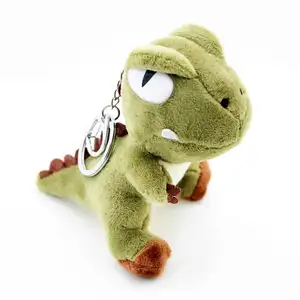 Gantungan kunci mainan boneka dinosaurus lucu kustom liontin modis mainan mewah Kawaii