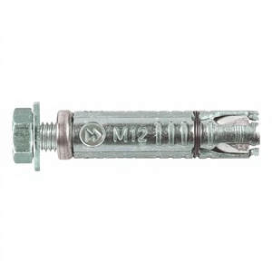 Cheville en acier robuste avec 4 écrans et vis d'ancrage pour béton Modèle 1400920 - Product Image 1