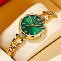 Jam Tangan Wanita Kasual CURREN 9092, Fashion Emas, Stainless Steel, Tahan Air, Quartz, untuk Wanita, Relogio Feminino