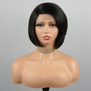 Vente en gros <span class=keywords><strong>de</strong></span> <span class=keywords><strong>cheveux</strong></span> humains brésiliens vierges Remy <span class=keywords><strong>coupe</strong></span> <span class=keywords><strong>de</strong></span> lutin bouclés ondulés 13x4 pleine pour perruque frontale en dentelle - Product Image 1