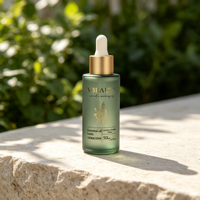 Flacon vide de luxe mat personnalisé pour huile corporelle et sérum visage, 50 ml et 60 ml, avec pompe