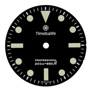 Cadran de montre personnalisé pour 7S25 <span class=keywords><strong>7S26</strong></span> NH35 <span class=keywords><strong>NH36</strong></span>, mouvement noir imprimé 0.2mm, brille 8 heures, Super lumineux C3 - Product Image 2