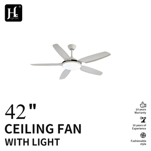 Ventilador de techo LED de fábrica con aspas blancas silenciosas de 42 pulgadas, ventilador de techo de ABS con luz LED y control remoto - Product Image 2