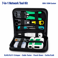 Kit de Herramientas de Red al por Mayor: Alicates de Crimpado RJ45 RJ11 RJ12, Probador de LAN, Herramienta de Inserción para FTTH Cat5e Cat6 OEM ODM