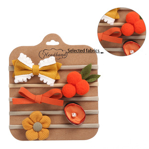 5 pz/lotto alla moda carino archi neonato fiore elastico Swaddle turbante principessa ragazze accessori per <span class=keywords><strong>capelli</strong></span> Baby Hairband Set - Product Image 3