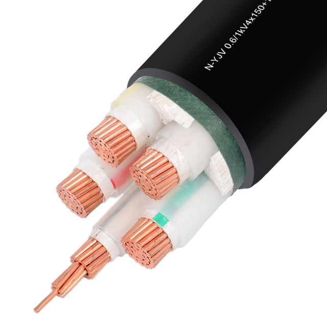 YJV 0.6/1kv 3x185+1x95mm2 50A Black XLPE/PVC Copper Core IP67 Electrical Power Cable ISO9001/ISO14001/OHSAS18001/CCC IEC60502