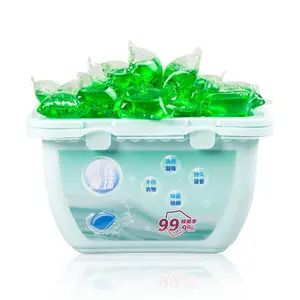5-in-1 세탁 포드 벚꽃 향기 가정용 세탁 세제 캡슐 일회용 액체 모양 세탁 제품