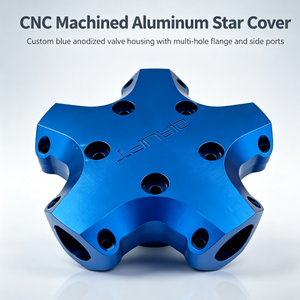 Componente de Colector de Aleación CNC Personalizado con Múltiples Orificios, Bloque de Conexión Mecánico Mecanizado a Medida, Base de Montaje de Aluminio Multipuerto - Product Image 1